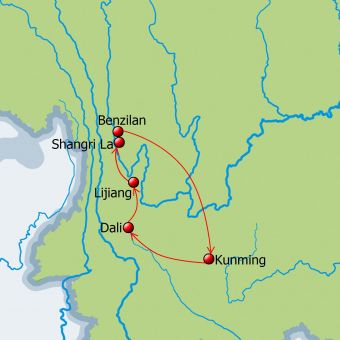 Shangri La Reise Route