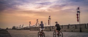 Xian mit Fahrrad Xian Stadtmauer mit Fahrrad